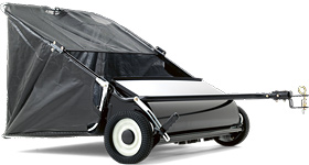 Grasopvangen met een frontmaaier Grasopvangen met een frontmaaier